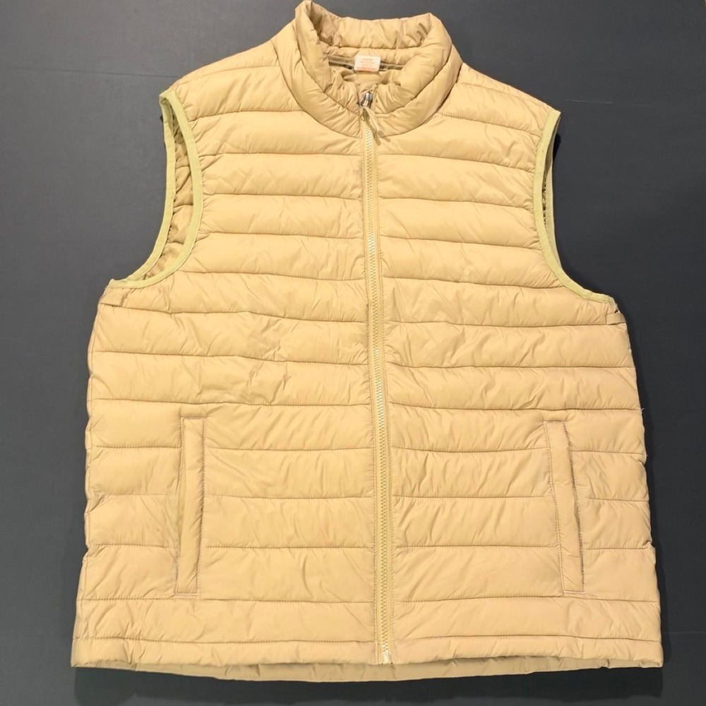 Ozark Trail Mens Tan Quilted Puffer Vest Size Medium Full Zip Gilet